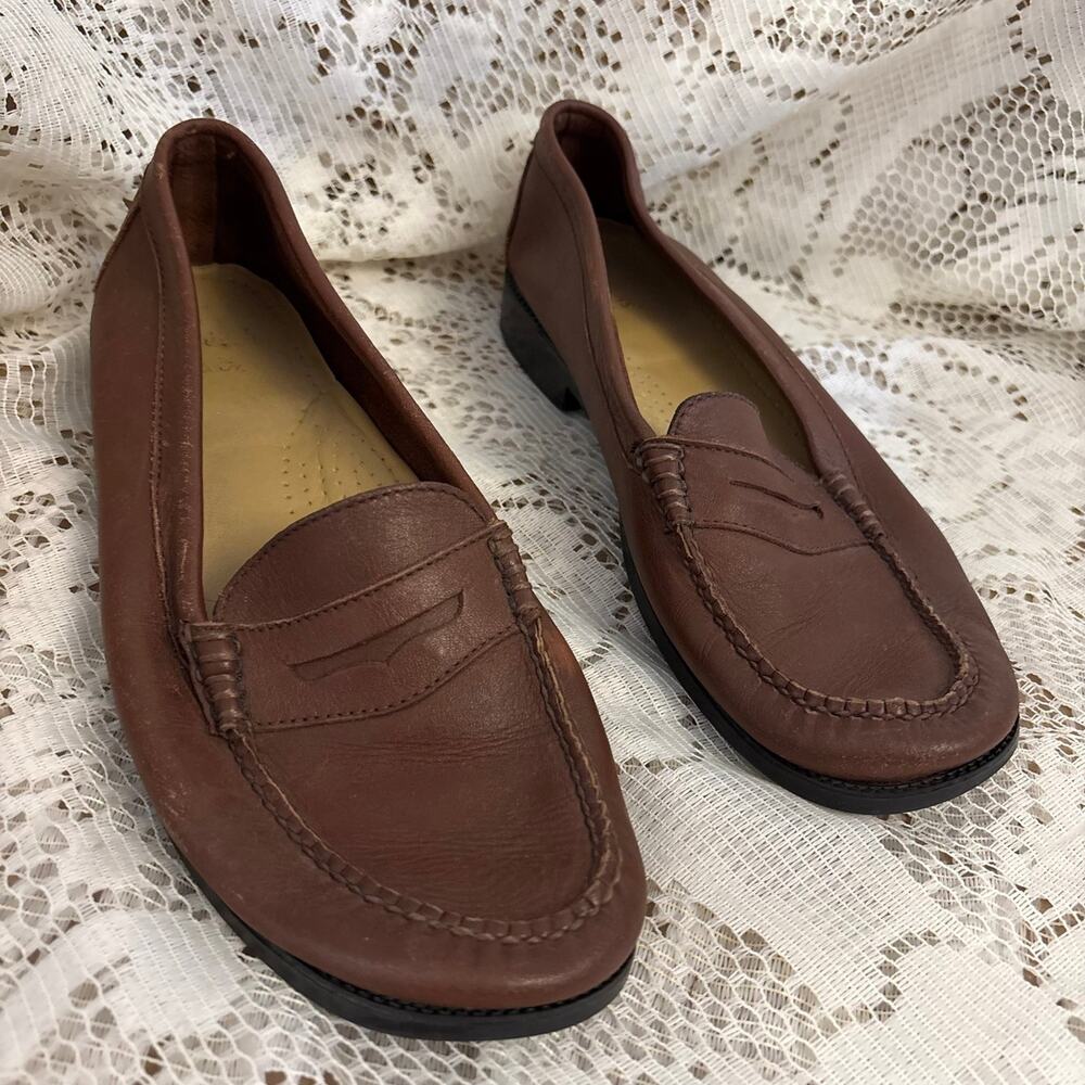 G.H. Bass Weejuns Women's US 11 M Dark Brown Leather Loafers Shoes - Picture 5 of 9